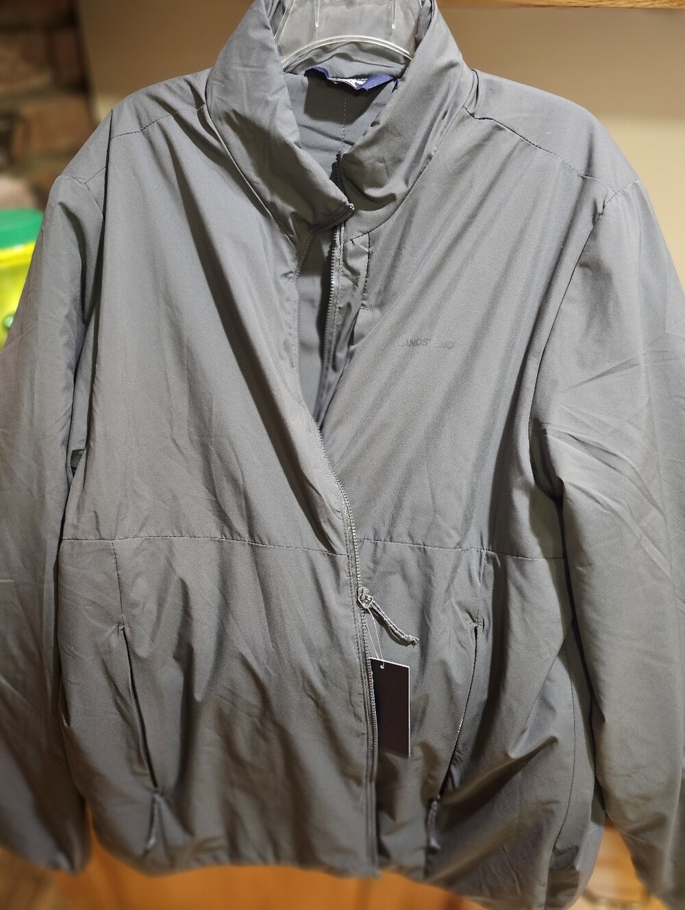 Lands' End NWT Mens' 3-in-1 Squall Jacket Charcoal Gray XL Waterproof Utility